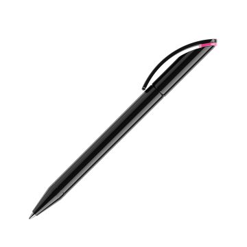Prodir DS3 TPP Twist Kugelschreiber schwarz poliert mit farbigem Ring Prodir DS3 TPP Twist Kugelschreiber schwarz poliert mit farbigem Ring