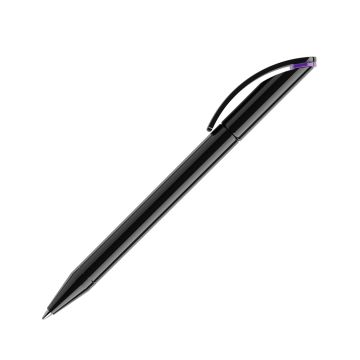 Prodir DS3 TPP Twist Kugelschreiber schwarz poliert mit farbigem Ring Prodir DS3 TPP Twist Kugelschreiber schwarz poliert mit farbigem Ring