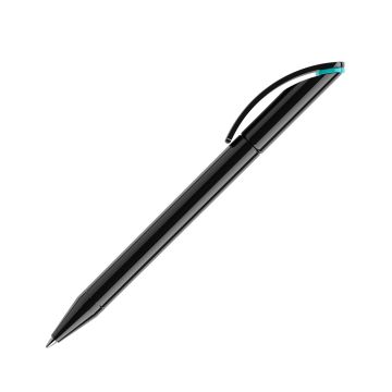 Prodir DS3 TPP Twist Kugelschreiber schwarz poliert mit farbigem Ring Prodir DS3 TPP Twist Kugelschreiber schwarz poliert mit farbigem Ring