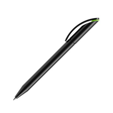 Prodir DS3 TPP Twist Kugelschreiber schwarz poliert mit farbigem Ring Prodir DS3 TPP Twist Kugelschreiber schwarz poliert mit farbigem Ring
