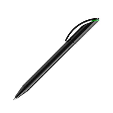 Prodir DS3 TPP Twist Kugelschreiber schwarz poliert mit farbigem Ring Prodir DS3 TPP Twist Kugelschreiber schwarz poliert mit farbigem Ring