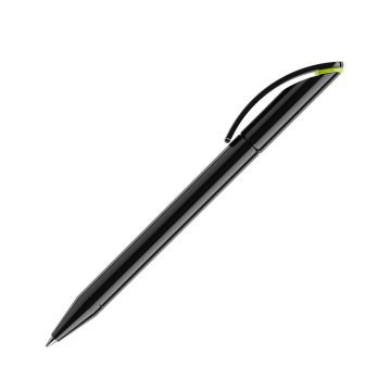 Prodir DS3 TPP Twist Kugelschreiber schwarz poliert mit farbigem Ring Prodir DS3 TPP Twist Kugelschreiber schwarz poliert mit farbigem Ring