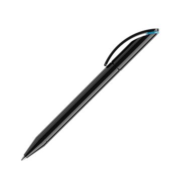 Prodir DS3 TPP Twist Kugelschreiber schwarz poliert mit farbigem Ring Prodir DS3 TPP Twist Kugelschreiber schwarz poliert mit farbigem Ring