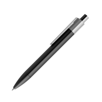 Prodir DS4 PMM Push Kugelschreiber schwarz mit farbigem Clip polished Prodir DS4 PMM Push Kugelschreiber schwarz mit farbigem Clip polished