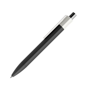 Prodir DS4 PRR Soft Touch Push Kugelschreiber schwarz mit farbigem Clip polished Prodir DS4 PRR Soft Touch Push Kugelschreiber schwarz mit farbigem Clip polished
