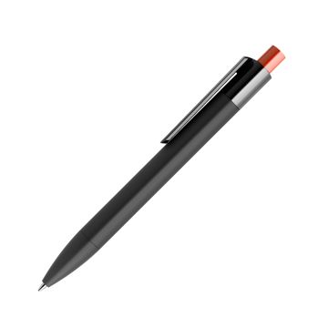 Prodir DS4 PRR Soft Touch Push Kugelschreiber schwarz mit farbigem Drücker polished Prodir DS4 PRR Soft Touch Push Kugelschreiber schwarz mit farbigem Drücker polished