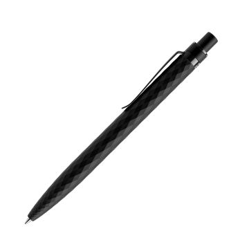 Prodir QS01 PQS Stone Push Kugelschreiber schwarz mit Metallclip Prodir QS01 PQS Stone Push Kugelschreiber schwarz mit Metallclip
