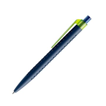 Prodir QS40 PMT Push Kugelschreiber blau matt mit Clip Flat transparent Prodir QS40 PMT Push Kugelschreiber blau matt mit Clip Flat transparent