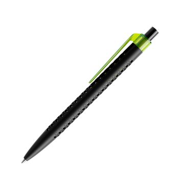 Prodir QS40 PMT Push Kugelschreiber schwarz matt mit Clip Flat transparent Prodir QS40 PMT Push Kugelschreiber schwarz matt mit Clip Flat transparent