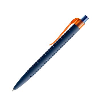 Prodir QS40 PRT Soft Touch Push Kugelschreiber blau mit Clip Curve transparent Prodir QS40 PRT Soft Touch Push Kugelschreiber blau mit Clip Curve transparent
