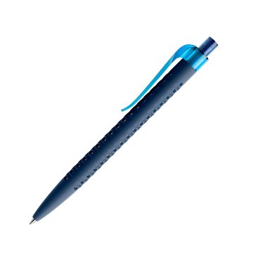 Prodir QS40 PRT Soft Touch Push Kugelschreiber blau mit Clip Curve transparent Prodir QS40 PRT Soft Touch Push Kugelschreiber blau mit Clip Curve transparent