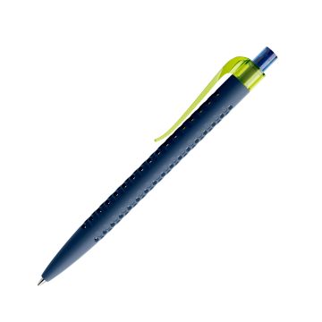 Prodir QS40 PRT Soft Touch Push Kugelschreiber blau mit Clip Curve transparent Prodir QS40 PRT Soft Touch Push Kugelschreiber blau mit Clip Curve transparent