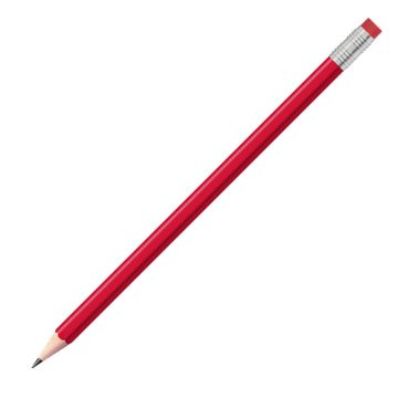 Staedtler Bleistift rot, eckig mit Zwinge und Radiertip Staedtler Bleistift rot, eckig mit Zwinge und Radiertip