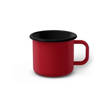 Emaille Tasse 7 cm, schwarzer Rand, Innenfarbe schwarz, (Cappuccinotasse) Emaille Tasse 7 cm, schwarzer Rand, Innenfarbe schwarz, (Cappuccinotasse)