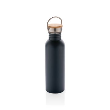 Moderne Stainless-Steel Flasche mit Bambusdeckel Moderne Stainless-Steel Flasche mit Bambusdeckel