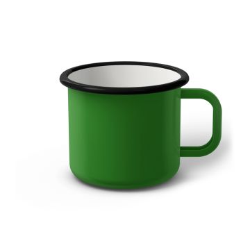 Emaille Tasse 8 cm hellgrün, schwarzer Rand, Innenfarbe weiß, (Klassiker) Emaille Tasse 8 cm hellgrün, schwarzer Rand, Innenfarbe weiß, (Klassiker)