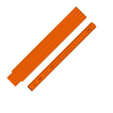 Adga 250 Plus Zollstock aus Holz 2m orange