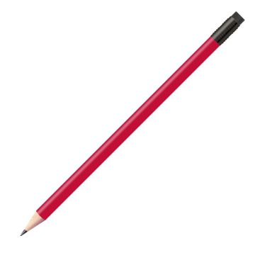 Staedtler Bleistift dunkelrot, rund mit schwarzer Zwinge und schwarzem Radiertip Staedtler Bleistift dunkelrot, rund mit schwarzer Zwinge und schwarzem Radiertip