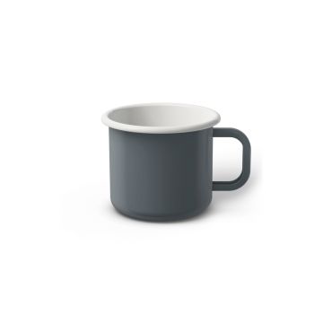 Emaille Tasse 6 cm, weißer Rand, Innenfarbe weiß, (Kaffeetasse) Emaille Tasse 6 cm, weißer Rand, Innenfarbe weiß, (Kaffeetasse)