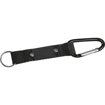 Schlüsselanhänger mit Karabiner und Plättchen aus Metall Schlüsselanhänger mit Karabiner und Plättchen aus Metall