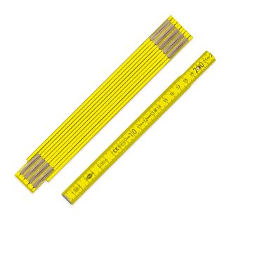 Adga 214 Zollstock aus Holz 2m gelb