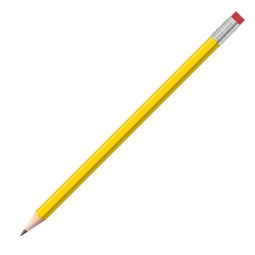 Staedtler Bleistift gelb, eckig mit Zwinge und Radiertip Staedtler Bleistift gelb, eckig mit Zwinge und Radiertip