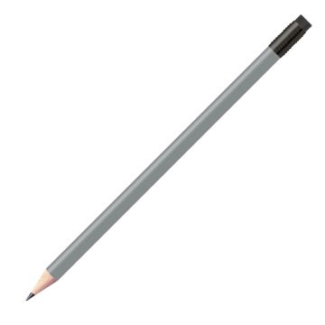 Staedtler Bleistift silber, rund mit schwarzer Zwinge und schwarzem Radiertip Staedtler Bleistift silber, rund mit schwarzer Zwinge und schwarzem Radiertip
