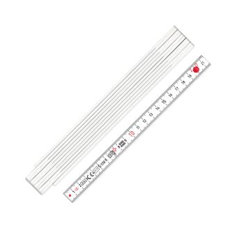 LongLife Plus Zollstock weiss aus Kunststoff (2m)