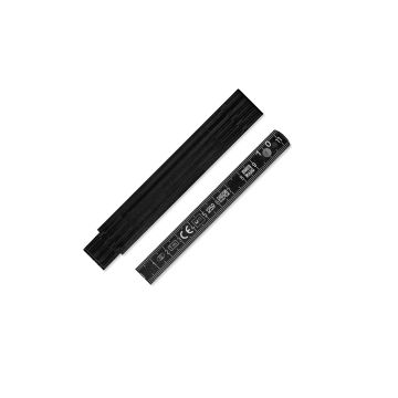 LongLife Zollstock schwarz aus Kunststoff (1m)