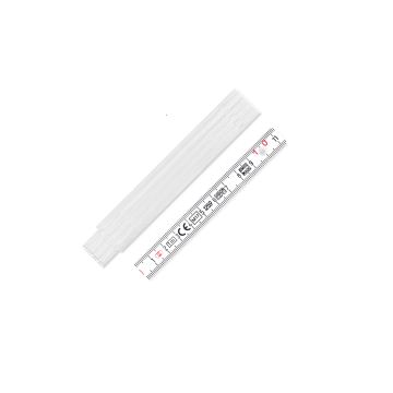 LongLife Zollstock weiss aus Kunststoff (1m)
