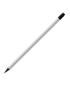 Designbleistift rund schwarz durchgefärbt weiß matt mit Radierer, FSC