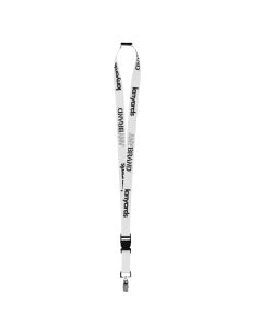 Schlüsselband - Lanyard mit Bulldog Stahlclip, Sicherheitsverschluss und Trennclip