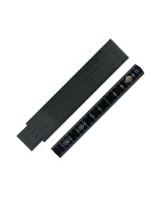 Mini Zollstock 1 m aus Kunststoff in schwarz