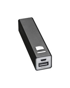 Powerbank 2.200 mAh aus Metall, inkl. Ladekabel