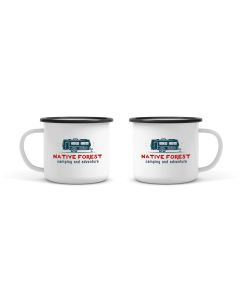 Emaille Tasse Herbert 8 cm beidseitig gleicher Druck