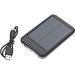 Solar Powerbank aus Metall mit 4.000 mAh Speicherkapazität, inkl. Ladekabel