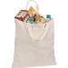 Naturfarbene Oeko-Tex® STANDARD 100 Baumwolltasche mit kurzen Henkeln