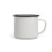 Emaille Tasse Promo 8 cm Classic weiß/schwarz