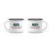 Emaille Tasse Herbert 8 cm beidseitig gleicher Druck