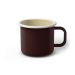Emaille Tasse 8 cm dunkelbraun, weißer Rand, Innenfarbe beige, (Klassiker)
