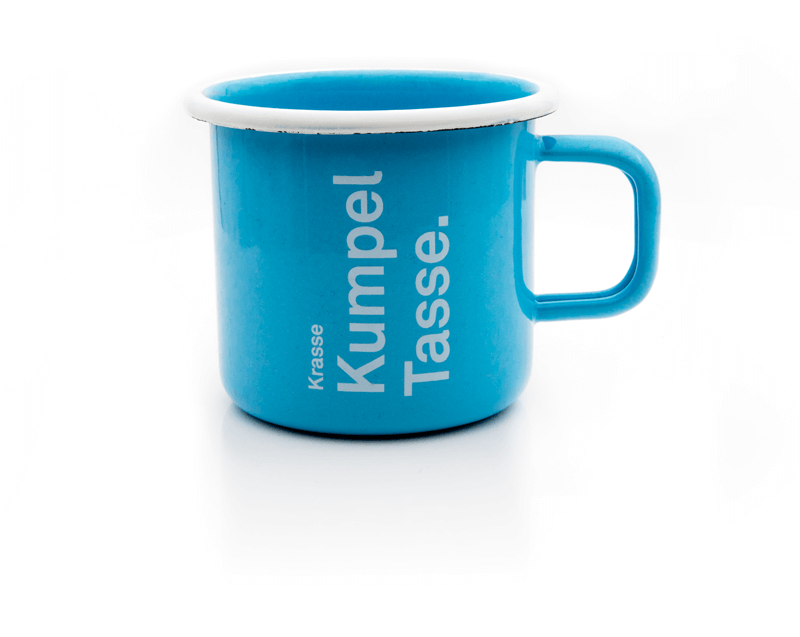 Emaille Tasse Kumpel