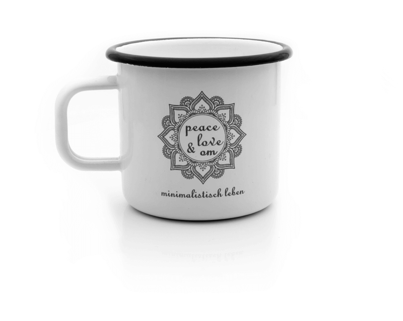 Emaille Tasse Minimalistisch 