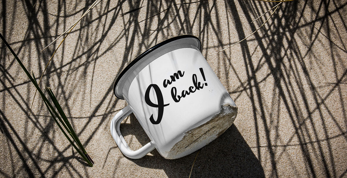 Emaille ist wieder da! Enamelware is back! Emaille Becher bedrucken, gefragt wie selten zuvor.