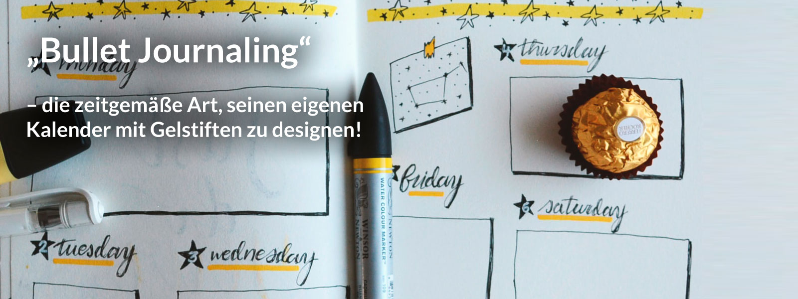 „Bullet Journaling“ – die zeitgemäße Art, seinen eigenen Kalender mit Gelstiften zu designen!