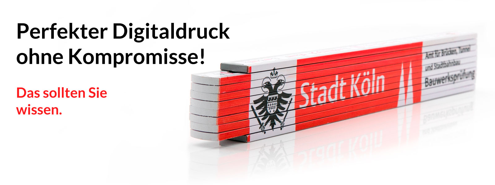 Perfekter Digitaldruck auf Zollstöcken ohne Kompromisse und Farbnebel