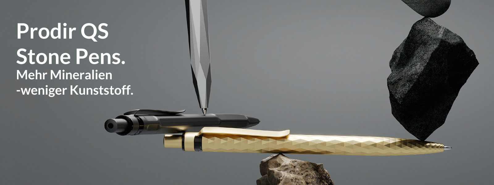 Die neuen Prodir QS Stone Pens – Nachhaltiger Material-Mix aus Kunststoff und Mineralien