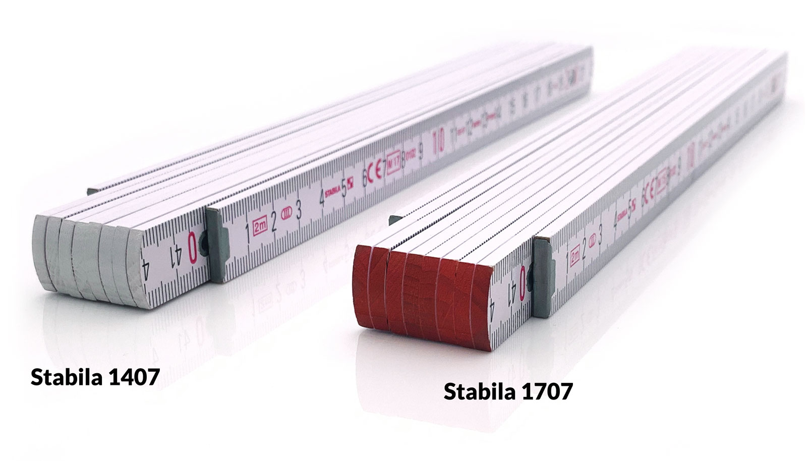 Stabila 1407 vs. Stabila 1707 – Die Zollstöcke mit Werbeaufdruck und ihre Unterschiede