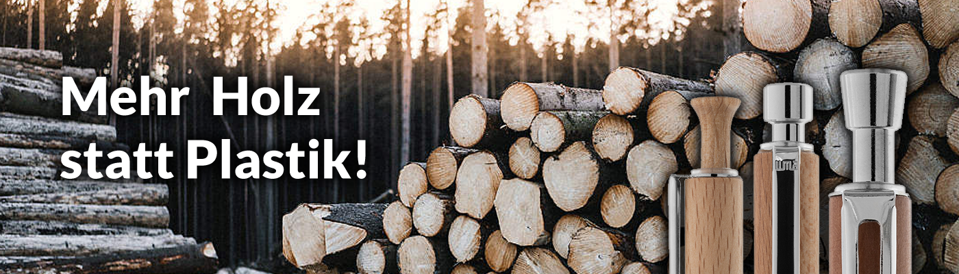Umweltbewusst leben - mehr Holz statt Plastik verwenden mit Uma Holzkugelschreibern