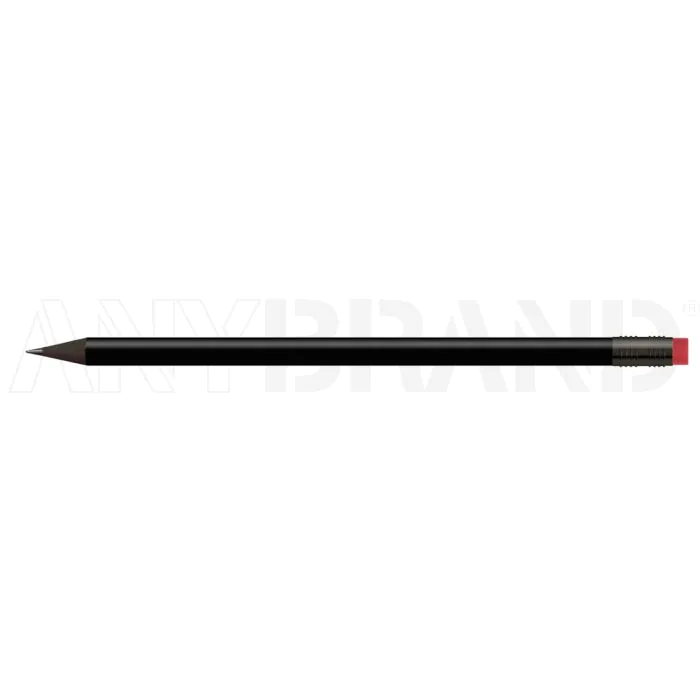 Staedtler Designbleistift, rund, schwarz durchgefärbt mit Radierer bedrucken