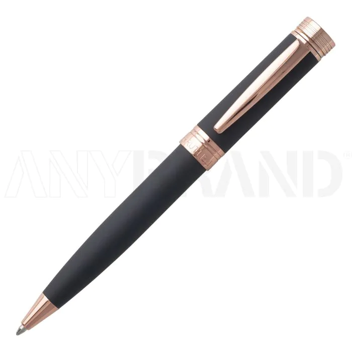 Cerruti Rollerball Zoom Soft 1881 – Tintenroller, Mattschwarz, Verchromt, Schwarze Mine